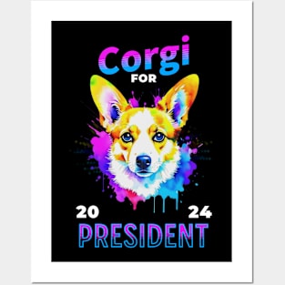 Corgi President Posters and Art